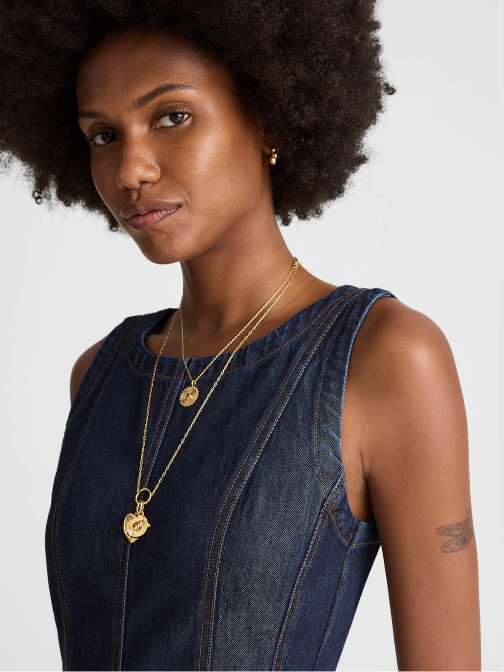 NWT Madewell Airy Denim Circle Mini Dress Rinse Wash Fit & Flare Size Medium - Picture 6 of 11